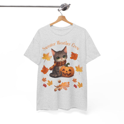 Cozy Fall Cat Shirt – Süßes Herbst T-Shirt für Katzenliebhaberinnen | Morgenmood