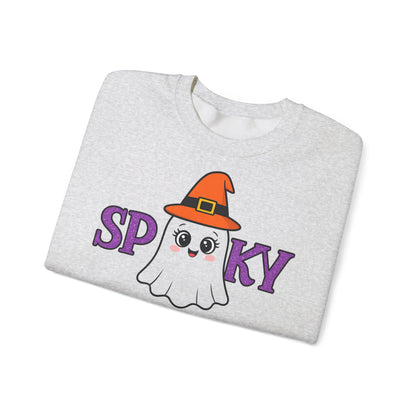Gruseliges Geister Crewneck Sweatshirt, Halloween Kleidung, Herbstmode, Gemütlicher Pullover, Unisex Kollektion - MorgenMood 