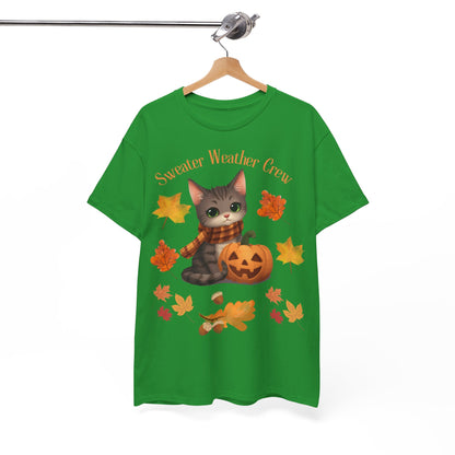 Cozy Fall Cat Shirt – Süßes Herbst T-Shirt für Katzenliebhaberinnen | Morgenmood