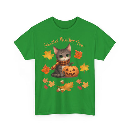 Cozy Fall Cat Shirt – Süßes Herbst T-Shirt für Katzenliebhaberinnen | Morgenmood