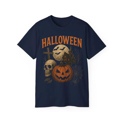 T-Shirt Motiv Halloween Kürbis Totenkopf - MorgenMood 