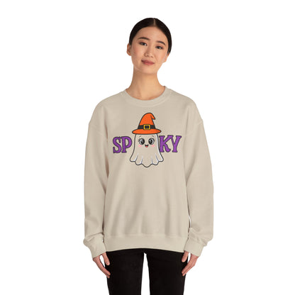 Gruseliges Geister Crewneck Sweatshirt, Halloween Kleidung, Herbstmode, Gemütlicher Pullover, Unisex Kollektion - MorgenMood 