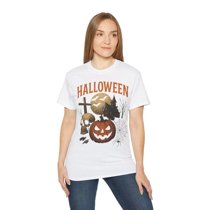 T-Shirt Motiv Halloween Kürbis Totenkopf - MorgenMood 