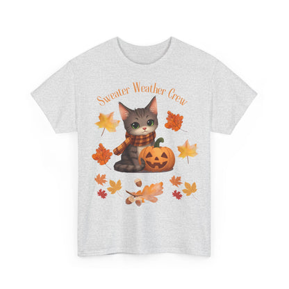 Cozy Fall Cat Shirt – Süßes Herbst T-Shirt für Katzenliebhaberinnen | Morgenmood