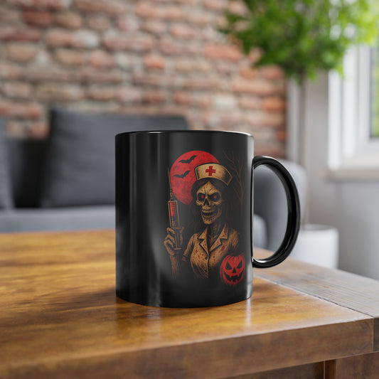 Tasse Halloween Motiv Skelett Krankenschwester - MorgenMood 