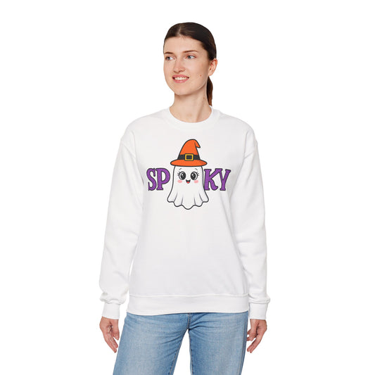 Gruseliges Geister Crewneck Sweatshirt, Halloween Kleidung, Herbstmode, Gemütlicher Pullover, Unisex Kollektion