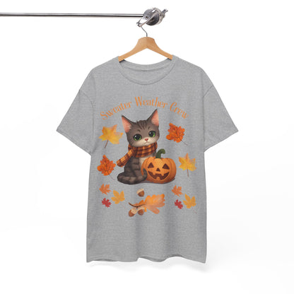 Cozy Fall Cat Shirt – Süßes Herbst T-Shirt für Katzenliebhaberinnen | Morgenmood