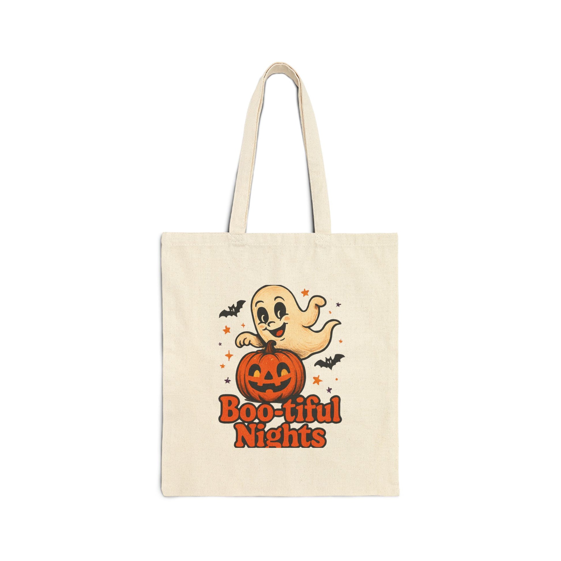 Stylisches Tragetasche in Beige mit lustigem Halloween Motiv - von MorgenMood 