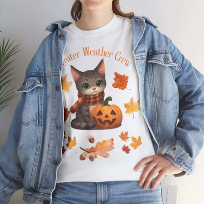 Cozy Fall Cat Shirt – Süßes Herbst T-Shirt für Katzenliebhaberinnen | Morgenmood - MorgenMood -Entdecke Tassen, T-Shirts und Sweatshirts mit einzigartigem Style