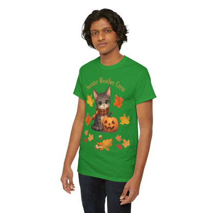 Cozy Fall Cat Shirt – Süßes Herbst T-Shirt für Katzenliebhaberinnen | Morgenmood