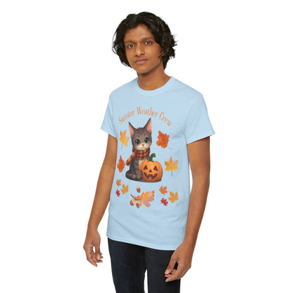 Cozy Fall Cat Shirt – Süßes Herbst T-Shirt für Katzenliebhaberinnen | Morgenmood