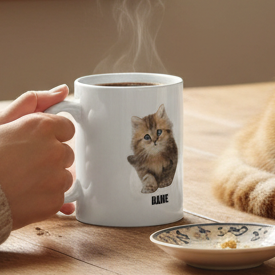 Personalisierte Katzentasse mit Wunschname – Geschenk für Katzenliebhaberinnen 🐱☕