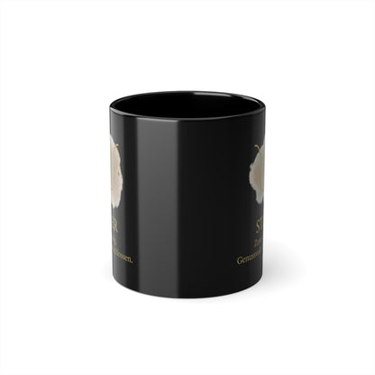 Kaffeetasse Schwarz Sternzeichen Stier - MorgenMood 