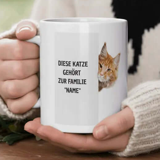 Personalisierte Katzentasse mit Wunschname – Cat Mom Geschenk 🐱☕
