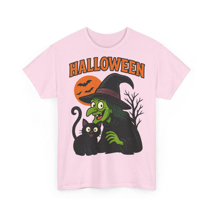 T-Shirt Motiv Halloween Blutmond Katze - MorgenMood 