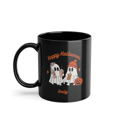 Personalisierte schwarze Tasse für Kinder - Halloween-Geschenk von Eltern - MorgenMood 