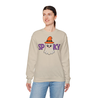 Gruseliges Geister Crewneck Sweatshirt, Halloween Kleidung, Herbstmode, Gemütlicher Pullover, Unisex Kollektion - MorgenMood 