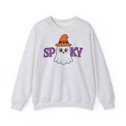 Gruseliges Geister Crewneck Sweatshirt, Halloween Kleidung, Herbstmode, Gemütlicher Pullover, Unisex Kollektion - MorgenMood 