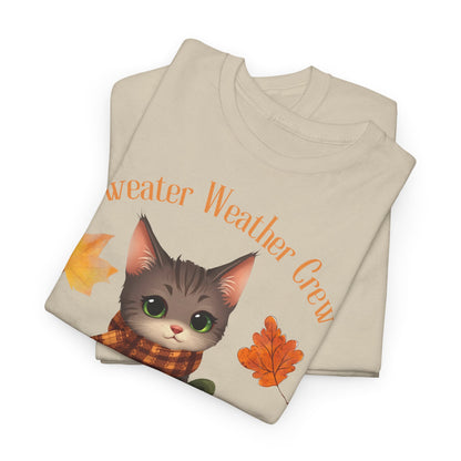 Cozy Fall Cat Shirt – Süßes Herbst T-Shirt für Katzenliebhaberinnen | Morgenmood