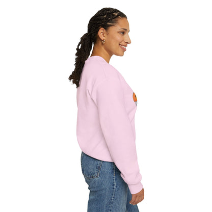 Halloween Sweatshirt mit lustigem Geist mit Hut und Kürbisse
