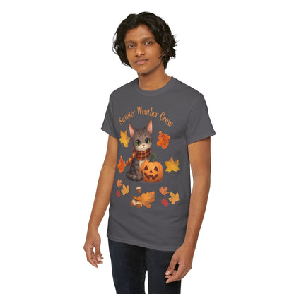 Cozy Fall Cat Shirt – Süßes Herbst T-Shirt für Katzenliebhaberinnen | Morgenmood