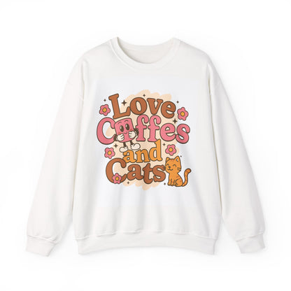 Sweatshirt Comic Style Kaffee und Katze Motiv - Geschenkidee - MorgenMood 