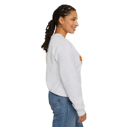 Halloween Sweatshirt mit lustigem Geist mit Hut und Kürbisse