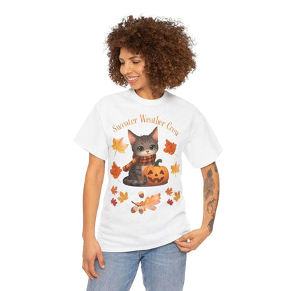 Cozy Fall Cat Shirt – Süßes Herbst T-Shirt für Katzenliebhaberinnen | Morgenmood - MorgenMood -Entdecke Tassen, T-Shirts und Sweatshirts mit einzigartigem Style