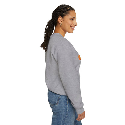 Halloween Sweatshirt mit lustigem Geist mit Hut und Kürbisse