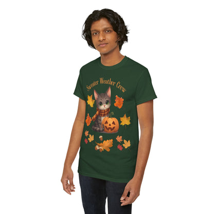Cozy Fall Cat Shirt – Süßes Herbst T-Shirt für Katzenliebhaberinnen | Morgenmood