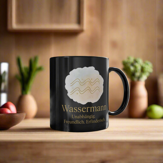 Kaffeetasse Sternzeichen Wassermann Boho Design - MorgenMood 