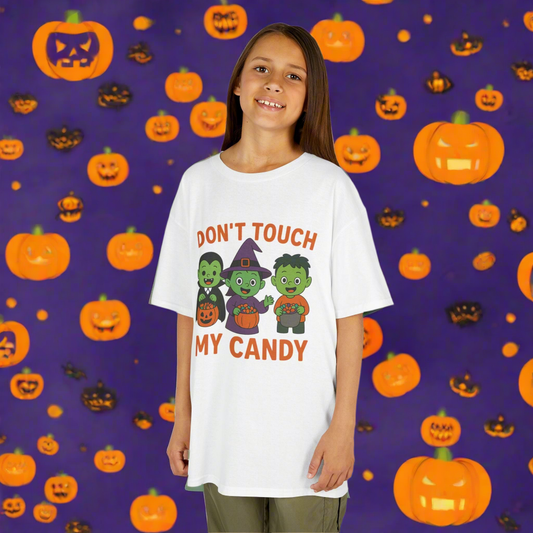 Halloween-T-Shirt für Kinder – 3 Monster-Kids „Don't Touch My Candy“ - MorgenMood 
