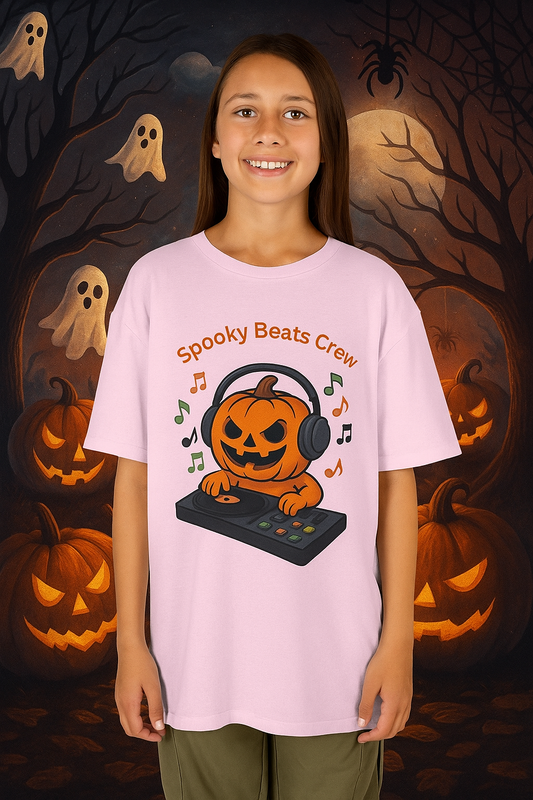 Halloween DJ Kürbis Kinder T-Shirt, Gruseliges T-Shirt, Trick or Treat Geschenk - MorgenMood 