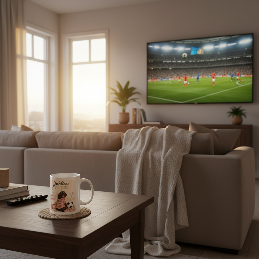 Dackelliebe kennt keine Grenzen – Tasse zur WM 2026 | Dachshund Fußball