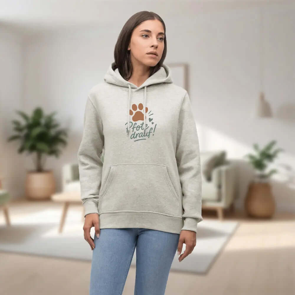 Bio-Hoodie „Pfote drauf!“ – Unisex & ultra cozy - MorgenMood -Entdecke Tassen, T-Shirts und Sweatshirts mit einzigartigem Style